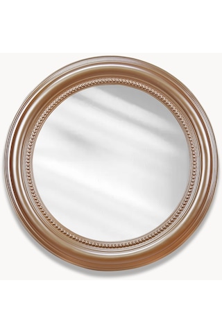 Round Yuvarlak Ayna Vizon Ceviz