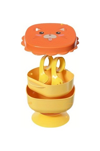 Küçük Aslan Seti, Öğütme Kabı, Ek Gıda Kabı, Çizgi Film Deseni