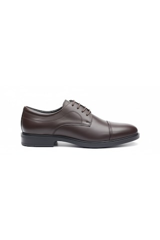 Growish Gr0413 Hakiki Deri Kaydırmaz Kauçuk Taban Üst Kalite Kahverengi Klasik Baba Ayakkabısı Acı Kahverengi
