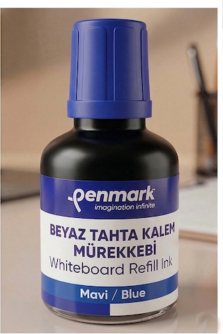 Mavi Yazı Tahta Kalemi Mürekkebi 30 Ml 2 Adet Penmark Tahta Kalemi Mürekkepi Kolay Silinebilir Doldurulabilir Canlı
