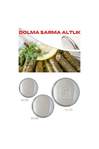 Lüxpratik 3Lü Set Paslanmaz Çelik Dolma ve Sarma Pişirme Altlığı