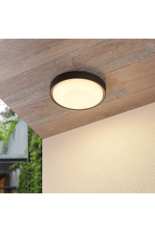 36 Watt Beyaz Işık Ledli İç Ve Dış Mekan 3200 Lümen Plastik Tavan Ve Duvar Armatürü, Led Tavan Aplik Siyah