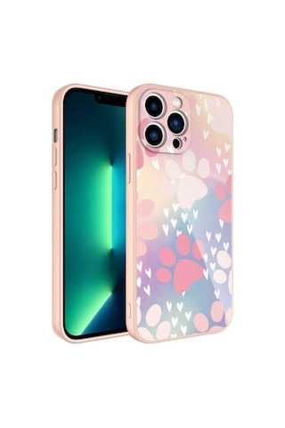 Apple Uyumlu iPhone 13 Pro Kılıf Kamera Korumalı Desenli Sert Silikon Zore Epoksi Kapak NO4