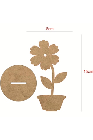 Ahşap Boyanabilir Güneş Çiçeği Figürü 8x15 Cm - 3mm Mdf Okul Öncesi Boyama Etkinlik Seti 10 Adet
