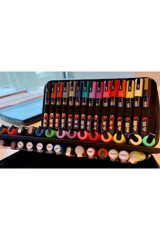 Uni Posca 60 Lı Çantalı Set Pc-1m 20 Adet - Pc-3m 20 Adet - Pc-5m 20 Adet
