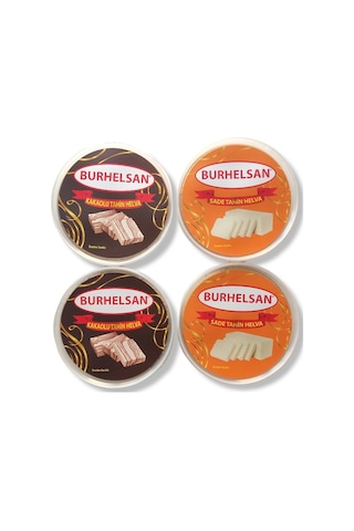 Burhelsan Sade + Kakaolu Tahin Helvası 4 x 950 G Burhelsan Sade + Kakaolu Tahin Helvası 4 x 950 G