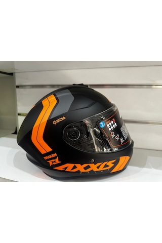Axxis Draken S B4 Slıde Mat Flour Kask Siyah Turuncu