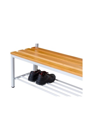 Ayakkabılıklı 4 Ayaklı Çift Taraflı Bank, Kanca Şeritli Bank, 14 Kanca, 150x85x170 Cm, Spor Bankı