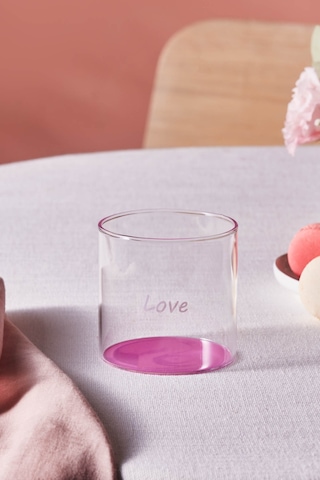 Karaca Mito Cam Su Bardağı 330 Ml Pembe Pembe