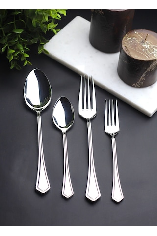 Petra 6 Kişilik 24 Parça Çatal Kaşık Takımı Metal