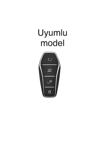 Autohan Keys Byd Atto 3, Seal U Anahtar Kılıfı Siyah Gold Altın