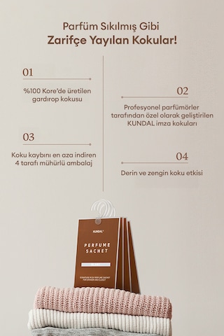 Dolap İçi Parfümlü Koku Kesesi Kundal Signature Rich Perfume Sachet 4x20g Ylang Ylang Çiçeksi