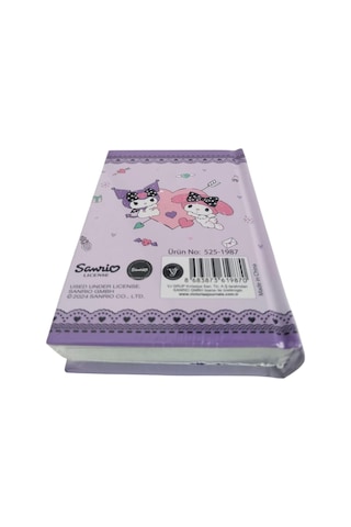 Victori's Journals Vj Kuromi-my Melodi Lisanslı 365 Günlük 368 Sayfa A7 Ebatında Gümüş Varaklı Kenarlı Defter Lila