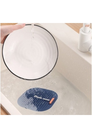 Askımo - Süzgeçli Lavabo Gider Koruyucu Mat Gri Muhtelif