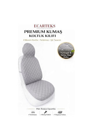 Oto Ön Koltuk Tekli Minder Terletmez Kolay Montaj Universal Koruyucu Kılıf Kumaş 83226038