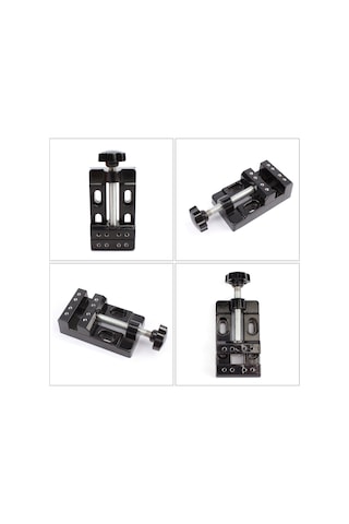 Yunboo Alüminyum Mini Masa Somunu, 0-53mm Tutma Aralığı, Matkaplama-polama-oymacılık İçin, Tam Aksesuarlar İle Siyah