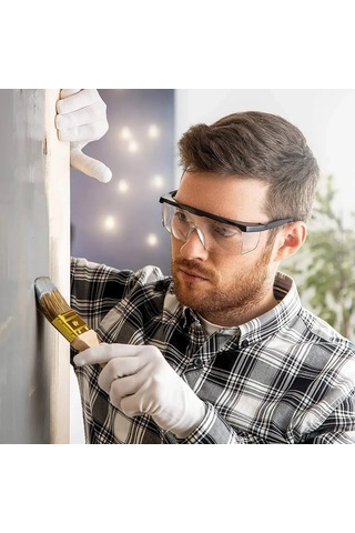 Jokmae 3 Adet Sıçrama Önleyici İş Emniyet Gözlüğü - Laboratuvar Göz Koruyucu Siyah 5 Adet