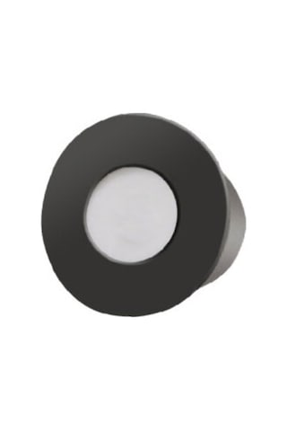 Mat Siyah Metal Kasa, 3 Watt Yuvarlak Sensörsüz Gün Işığı İç Mekan Merdiven Ve Basamak Armatürü Siyah