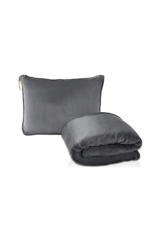 Trendooze Cloud011 Lacivert Seyahat Yastıklı Battaniye Uyumlu Havaalanı Seti Lacivert Lacivert