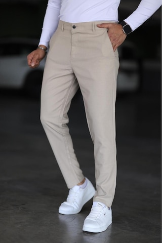 Bürke Erkek Krem/Bej Renk italyan Kesim Slim Fit Kaliteli Kumaş Pantolon