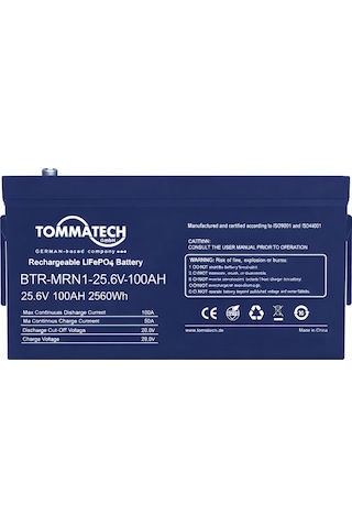 Tommatech Lfp Mrn1 Series 25.6v 100ah Lv