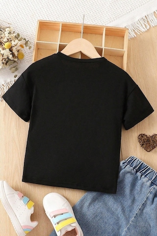 Uyguntarz Çocuk True Of Baskılı Pamuklu Tshirt Siyah