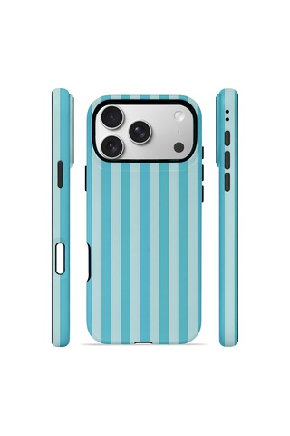 Apple iPhone Uyumlu 17 Pro Max Vorian Çift Katmanlı Magsafe Kılıf Turquoise Riviera