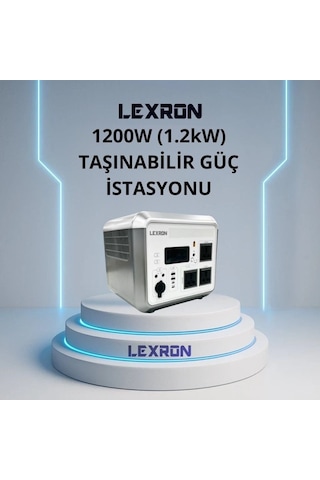 Lexron 1200w 1.2kw Taşınabilir Güç İstasyonu Lexron 1200w 1.2kw Taşınabilir Güç İstasyonu
