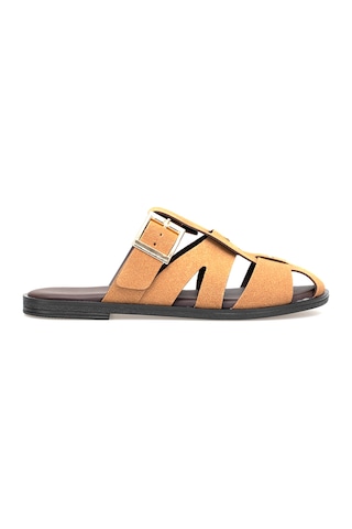 Elit Btss03 Kadın Düz Terlik Camel Camel