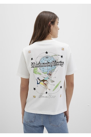 Mavi - Rick And Morty Baskılı Ekru Tişört 1613675-70057 Ekru