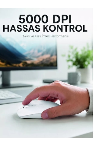 Northcity Kablosuz Bluetooth Oyuncu Mouse Sessiz Tıklama Ergonomik Wireless Fare -
