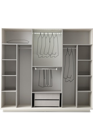 Nil %100 Mdf 6 Kapaklı Gardırop