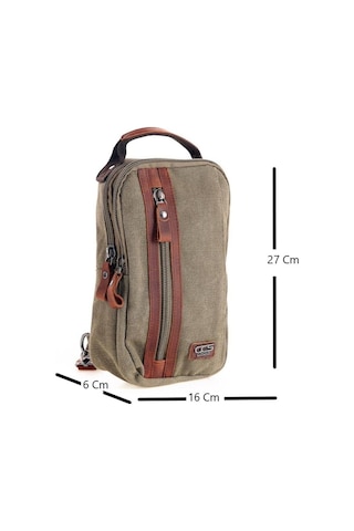 Ççs London 31468 Kanvas Çapraz Çanta Yeşil