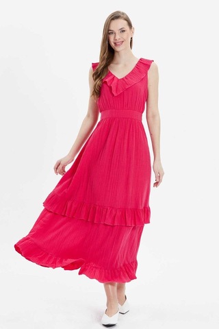 Selen Kadın Elbise 24ysl7417 Fuşya