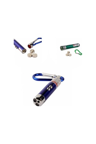 3 Fonksiyonlu Kırmızı Beyaz Işıklı Led Lazer Kedi Köpek Oyuncak A