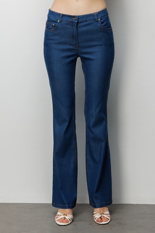 Ekol Kadın Beş Cep İspanyol Paça Pantolon 4084 Indigo Indigo