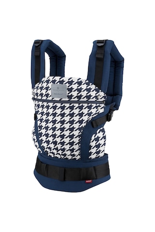Manduca First Ergonomik Bebek Taşıyıcı 3 Taşıma Pozisyonu, Ayarlanabilir ve Konforlu Portbebe Lacivert - Beyaz Tek Ebat