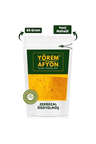 Yörem Afyon Dostu Keskin Tat Öğütülmüş Zerdeçal, Safran Kökü, Zerdeçöp 65gr.