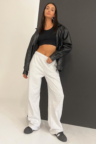 Madmext Gri Wide Leg Basic Eşofman Altı Mg1916-gri Gri