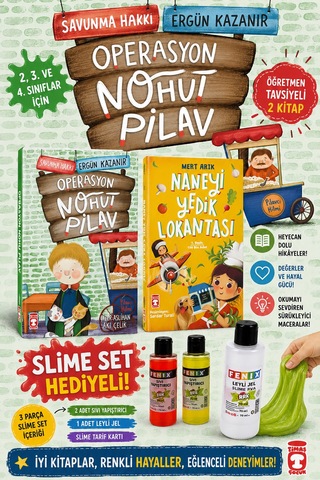 Timaş 2,3. Ve 4.sınıflar İçin Operasyon Nohut Pilav - Naneyi Yedik Lokantası Slime Set Hediyeli