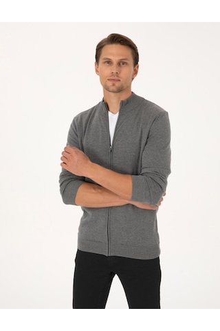 Pierre Cardin Erkek Gri Melanj Hırka Triko 50317409-vr086 Gri Melanj