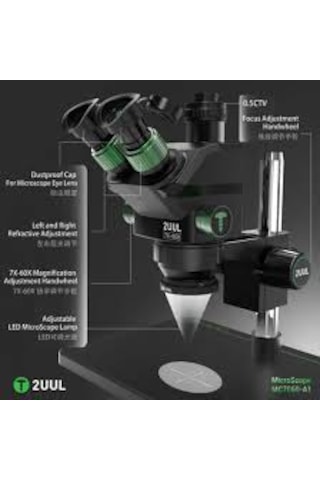 2uul Microscope Mc7060-a1 7-60x Trinoküler Mikroskop Senkron Zoom Pcb Tamir
