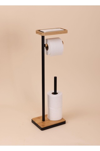 The Mia Tepsili Tuvalet Kağıdı Standı Siyah Glv0756 Siyah