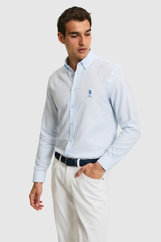 U.s. Polo Assn. Erkek Açık Mavi Gömlek Desenli 50324718-vr003 Acık Mavı