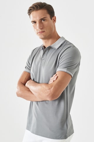AC&Co / Altınyıldız Classics Erkek Acık Bej Beyaz-grı Melanj-beyaz Slim Fit Dar Kesim 3 'lü Kıvrılmaz Polo Yaka Tişört Çok Renkli