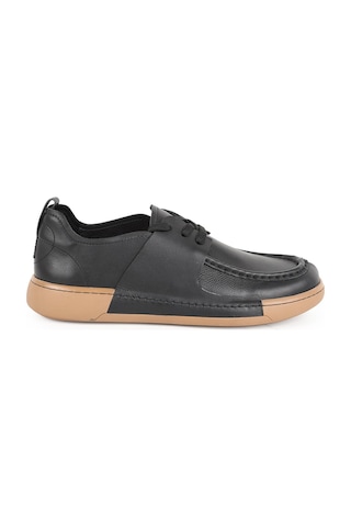 Libero Erkek Casual Ayakkabı Hakiki Deri Antik Sneaker Bağcıklı Mokasen Dikişli Kauçuk Taban L5758 Siyah