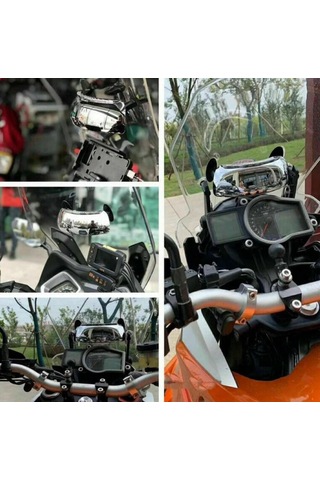 Carub Ayna Motosiklet Ön Cam Üstü 180 Derece Panoramik Görüş Geniş Ayarlanabilir Salınım Açı Kör Nokta Aynası Tekli Br0221270