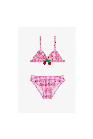 Penti Pembe Kız Çocuk Picnic Üçgen Bikini Takımı
