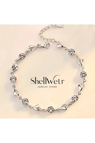 Aşkéra 925 Ayar Gümüş Kaplama Bileklik Sevgililer Günü , Annenize Verilecek En Güzel Hediye Gümüş