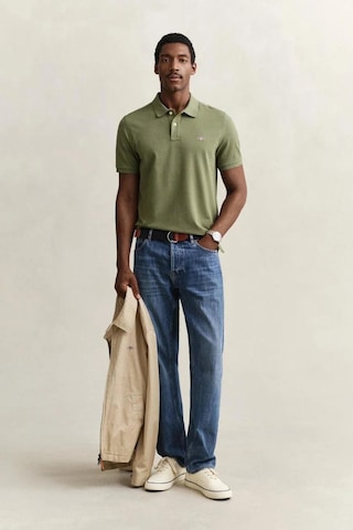 Gant Erkek Yeşil Regular Fit Logolu Polo Yaka T-shirt-14849